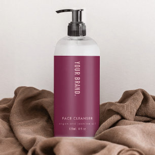 Étiquette de bouteille cosmétique Neutre Dusty Ros