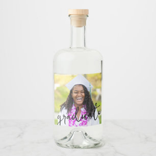 Étiquette de bouteille d'alcool de la photo de scr