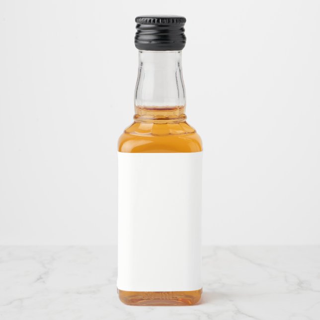 Étiquette de bouteille de bouteille miniature blan (Devant)