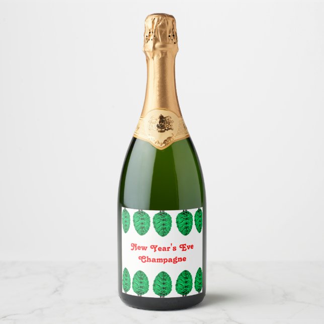 Étiquette de bouteille de champagne de la Saint-Sy (Devant)