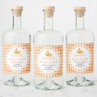 Étiquette de Bouteille de Cordial d'Orange Fait Ma