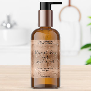 Étiquette de bouteille de cosmétiques en feuille d
