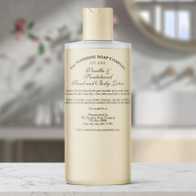 Étiquette de bouteille de cosmétiques transparente