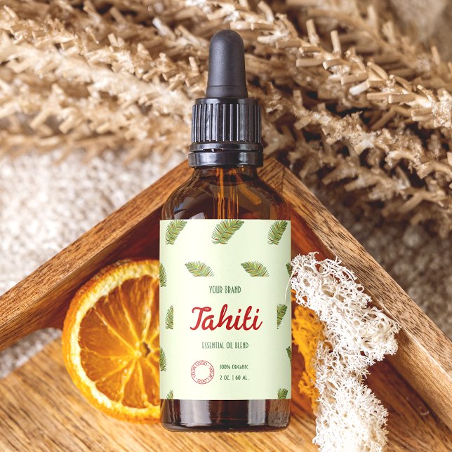 Étiquette de bouteille de gouttelette Feuille de p (Créateur téléchargé)