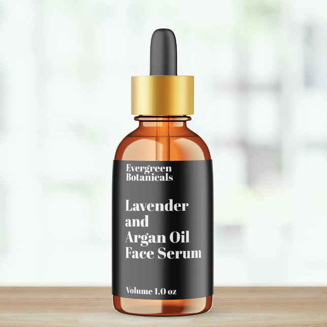 Étiquette de bouteille de gouttelette noire étanch (Créateur téléchargé)