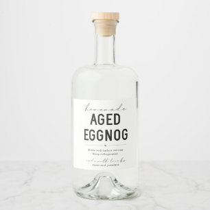 Étiquette de bouteille de grand lait de poule viei
