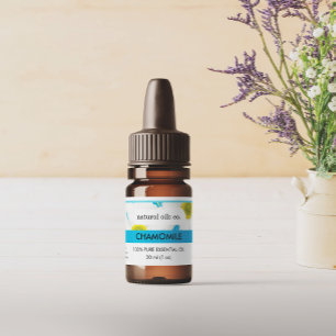 Étiquette de bouteille de parfum pour huiles essen