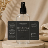 Étiquette de bouteille de vaporisateur de lin de l
