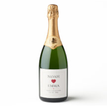 Étiquette de bouteille de vin de mariage personnal