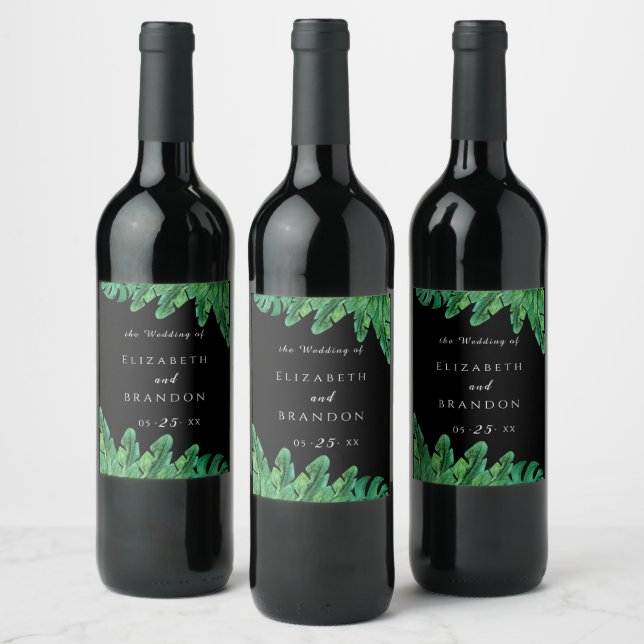 Étiquette de bouteille de vin de palme sauvage (Bouteilles)