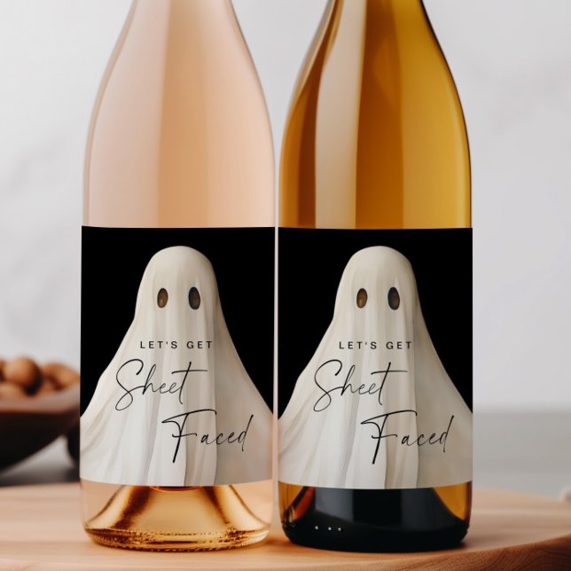 Étiquette de bouteille de vin d'Halloween Obtenons (Créateur téléchargé)