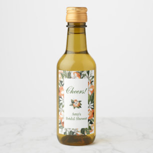 Étiquette de bouteille de vin miniature Orange Mai