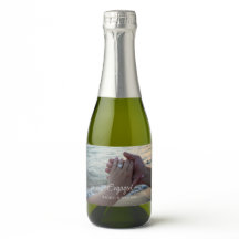 Étiquette de bouteille de vin mousseux personnalis
