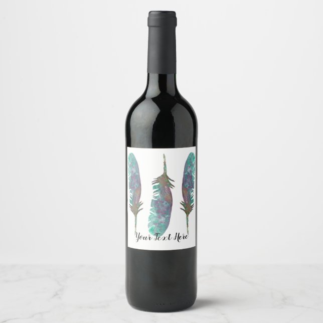 Étiquette de bouteille de vin personnalisée aux pl (Devant)