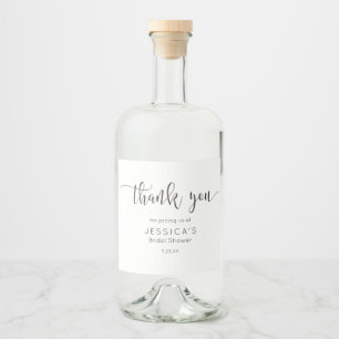 Étiquette de bouteille de vin rustique Script