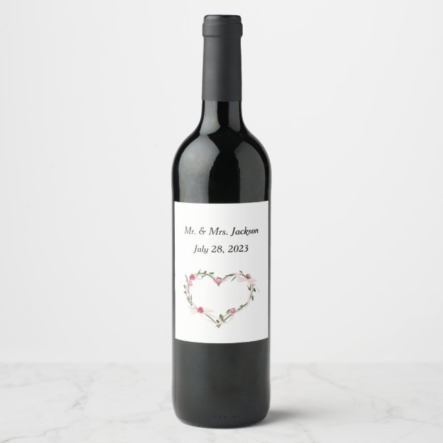 Étiquette de bouteille de vin Set personnalisé (Devant)