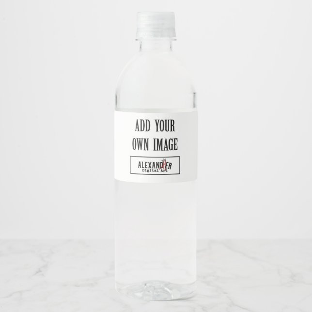 Étiquette de bouteille d'eau 8x2,125 pouces (Devant)