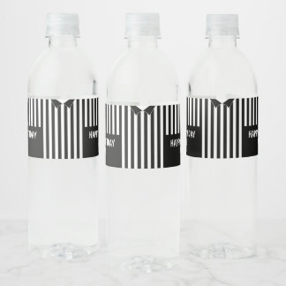 Étiquette de bouteille d'eau d'arbitre de sport
