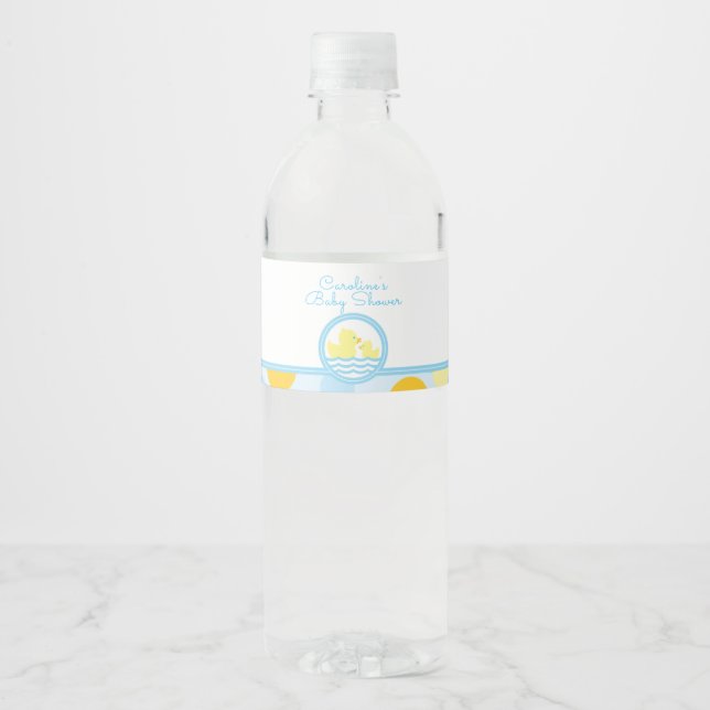 Étiquette de bouteille d'eau de Baby shower de can (Devant)