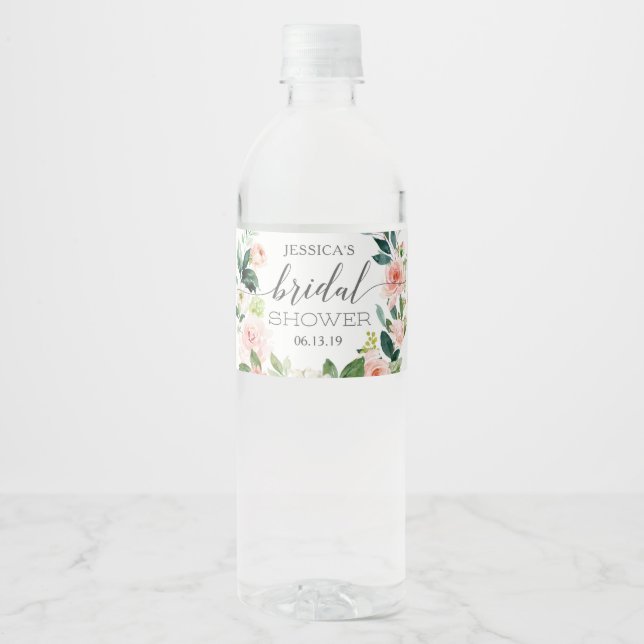 Étiquette de bouteille d'eau de la Fête des mariée (Devant)