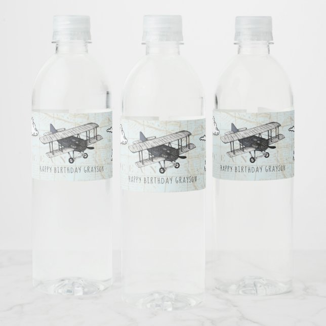 Étiquette de bouteille d'eau de la partie de voyag (Bouteilles)