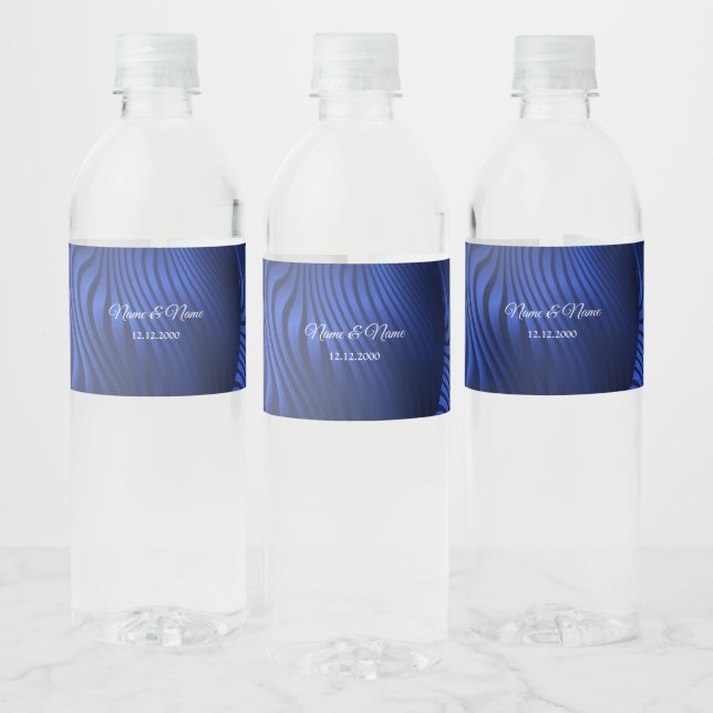 Étiquette de bouteille d'eau décorative Blue Navy (Bouteilles)
