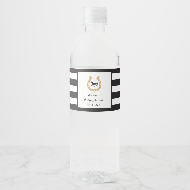 Étiquette de bouteille d'eau Derby pour Baby showe (Devant)