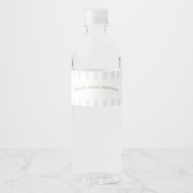 Étiquette de bouteille d'eau d'oie bête bleue (Devant)