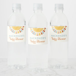 Étiquette de bouteille d'eau du Baby shower Sun Bo
