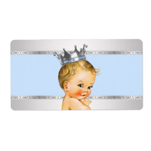 Étiquette de bouteille d'eau Little Prince Baby sh