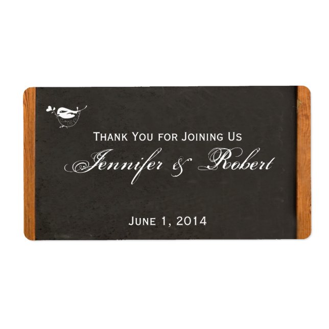 Étiquette de bouteille Inséparable Chalkboard (Devant)