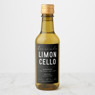 Étiquette de bouteille Limoncello fait maison pers