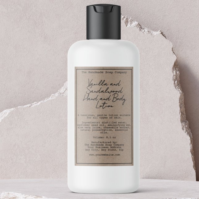 Étiquette de bouteille Retro Kraft imperméable (Créateur téléchargé)