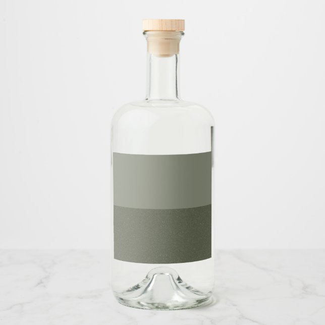Étiquette de bouteille vert mousse à deux tons - p (Devant)