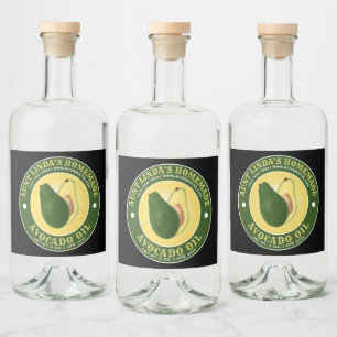 Étiquette de bouteille vintage à base de liquide à