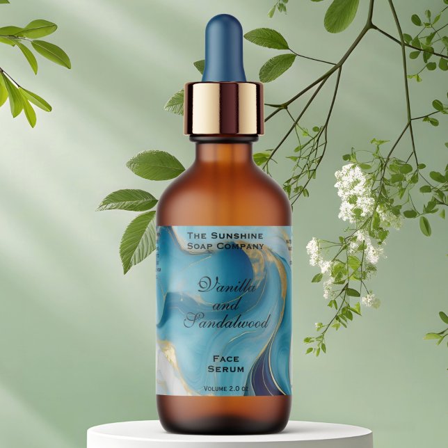 Étiquette de bouteilles de gouttelettes à huile bl (Créateur téléchargé)