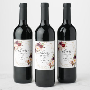 Étiquette de bouteilles de vin de Bourgogne Marsal