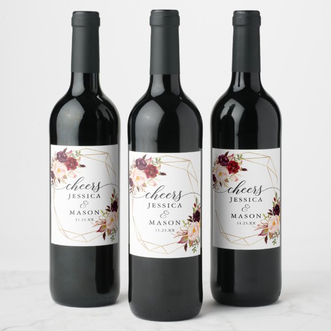 Étiquette de bouteilles de vin de Bourgogne Marsal (Bouteilles)