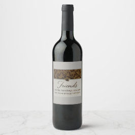 Étiquette de bouteilles de vin Friends