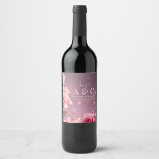 Étiquette de bouteilles de vin rose bordeaux