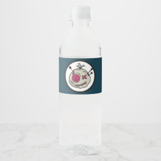 Étiquette de bouteilles d'eau à jetons Voodoo (8 p