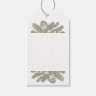 Étiquette de branches de pin