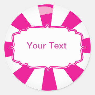 Étiquette de buffet de sucreries Géant Rose