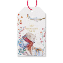 Étiquette de cadeau aquarelle personnalisée Noël B