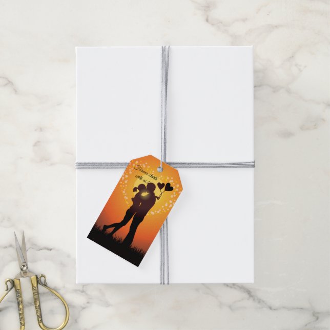 Étiquette de Cadeau d'Amour (Avec de la ficelle)