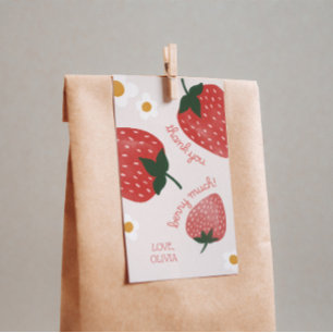 Étiquette de cadeau d'anniversaire Berry Sweet Str