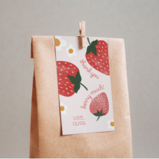 Étiquette de cadeau d'anniversaire Berry Sweet Str