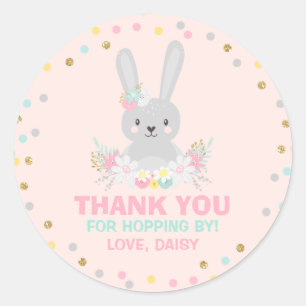 Étiquette de cadeau d'anniversaire de lapin un