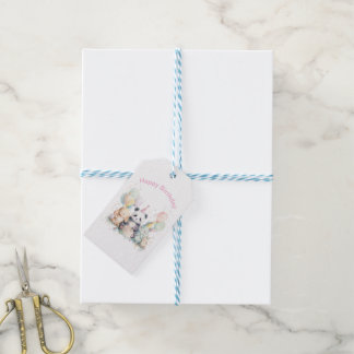 Étiquette de cadeau d'anniversaire pour un animal