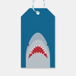 Étiquette de cadeau d'attaque de requin